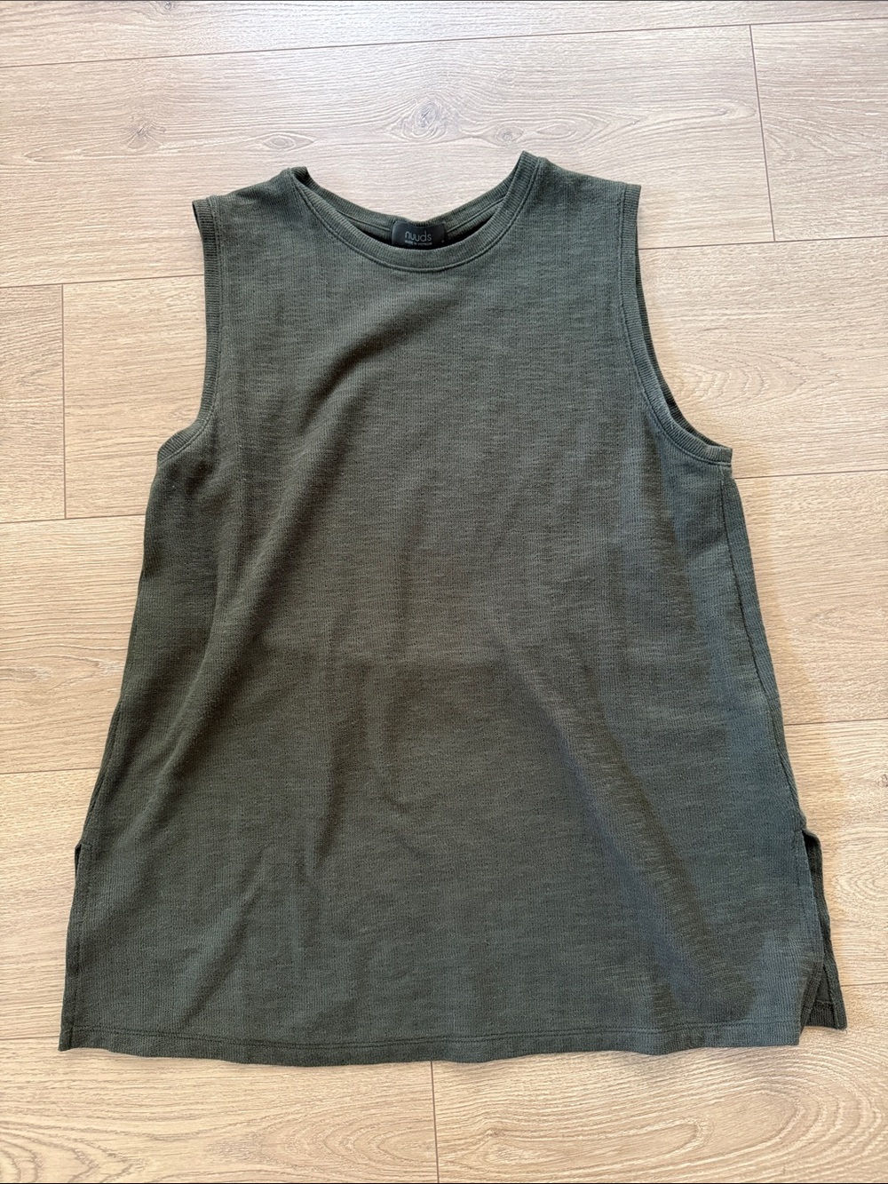 Nuuds resort set TOP ONLY in darkest olive